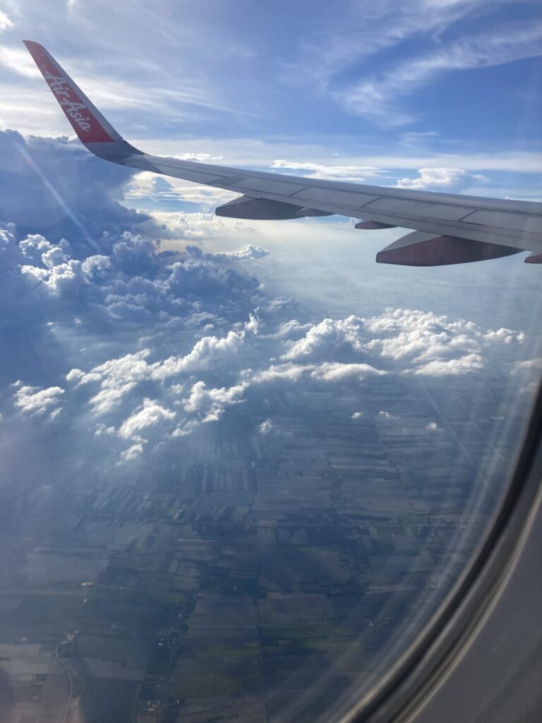 機内から撮影バンコク上空